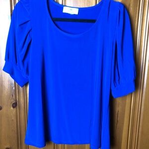 CeCe Royal Blue Blouse with Half Sleeves
